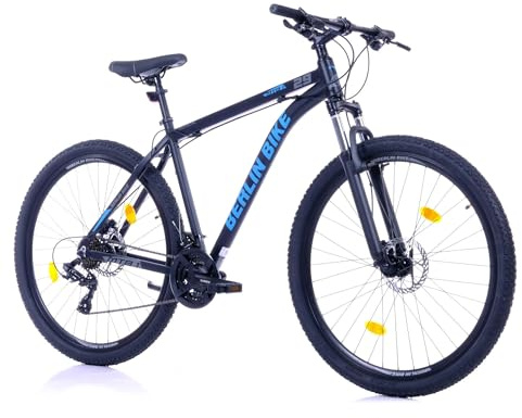 BERLIN BIKE Mountainbike MTB1 – mit komplettem Shimano Set - 21 Gang Shimano FD-TZ500/RD-TY300D, Dacron Hydraulische Scheibenbremsen