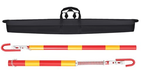 PansyWind Abschleppstange bis 5T Pannenhilfe mit Warnfarbe 175CM Schleppstange aus Stahl Abschlepphilfe für PKW kleine SUVs
