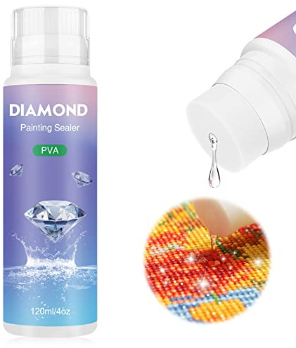 NAIMOER Diamond Versiegelung - Glitzerndes Bild-Zubehör für 5D Diamond Painting und Puzzle (120 ml)