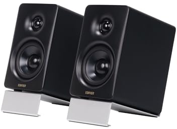 Edifier M60 Multimedia-Lautsprecher Bluetooth 5.3, 66W RMS, Hi-Res Audio & Hi-Res Wireless Audio, LDAC, 3" Mittelbass & 1" Hochtöner, USB-C & Aux-Eingänge, Kompakter Desktop Lautsprecher - Schwarz