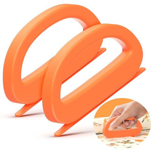 2-Pack Geschenkpapier Schneider mit Klingen an beiden Enden | Gift Wrap Cutter für Weihnachten, Geburtstage & Feiertage | Mini Papierschneider Geschenkpapier für Papierrollen | Wrapping Paper Cutter