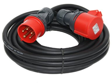 CEE Starkstromkabel 15m 16A Verlängerungskabel H07RN-F 5x2,5mm² | mit Stecker und Kupplung aus dem Hause PCE