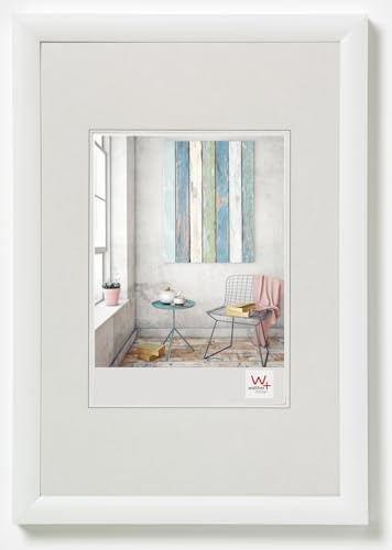 walther design Bilderrahmen weiss 50 x 70 cm Trendstyle Kunststoffrahmen KP070W