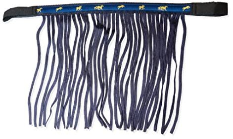Fliegenfransen für Pferde Fliegenmaske mit Fransen & Klettverschluss, Fliegenhaube für Shetty, Pony, Cob, Warmblut, Kb (Blau, Shetty)