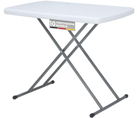 Floordirekt- Gartentisch Klappbar Kunststoff 75,5x49 cm - Buffettisch mit Tragegriff - Klapptisch für Garten Terrasse und Balkon - Campingtisch 6 Personen (Nara)