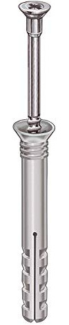 allfa 223606100 Nageldübel, Senkkopf, verzinkt, 6 x 100 mm, 100 Stück