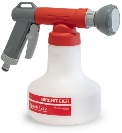 Birchmeier Aquamix 1.25 V Dünger / Wassermischer - Für Präzises Dosieren Flüssiger, Rasendünger, Pflanzenstärkungsmittel im Verhältnis 0.2%, 0.5%, 1% und 2% - Bewässerung und Düngen in einem