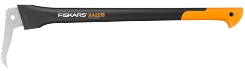 Fiskars Lange Hand-Sappie zur Holzbearbeitung, Länge: 78,5 cm, Gehärtete Stahlklinge/Glasfaserverstärkter Kunststoffgriff, Inklusive Schutzhülle, Schwarz/Orange, WoodXpert, XA22, 1003623