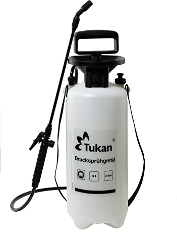 TUKAN Drucksprüher 5 Liter | Gartenspritze & Pumpsprüher für Pflanzenschutz, Bewässerung & Unkrautbekämpfung | Drucksprühgerät mit Verstellbarer Düse | Sprühflasche für Pflanzen & Garten