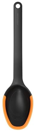 Fiskars Kochlöffel, Länge: 29 cm, Kunststoff/Silikon, Functional Form | Schwarz/Orange, 1027299