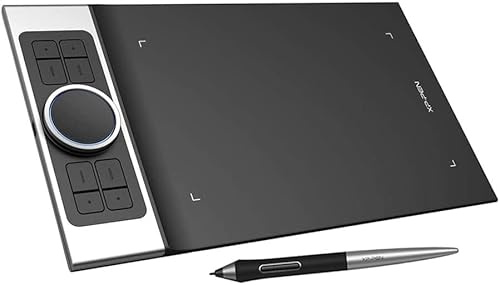 XPPen Deco Pro M Grafiktablett 11x6 Zeichentablett mit Touchpad Stift-Tablett mit 8192 Druckstufen/60° Neigung kompatibel mit Android Geräte