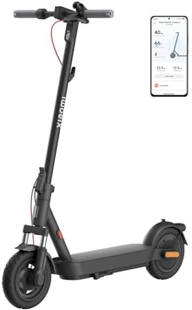 Xiaomi 5 E-Scooter mit Straßenzulassung (max. 20km/h, bis zu 60km Reichweite & 18% Steigung, Federung vorne, 10 Luftreifen, Blinker, Dual-Bremssystem, App)