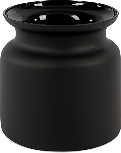 Giessle® Moderne Vase aus Glas für [mittelgroße] Sträuße, Farbwahl schwarz MATT, Tischvase Blumenvase