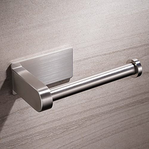 Aikzik Toilettenpapierhalter ohne Bohren, Klopapierhalter Selbstklebend, Edelstahl Klorollenhalter, Wc Papier Halterung Rollenhalter mit Kleber für Badzimmer