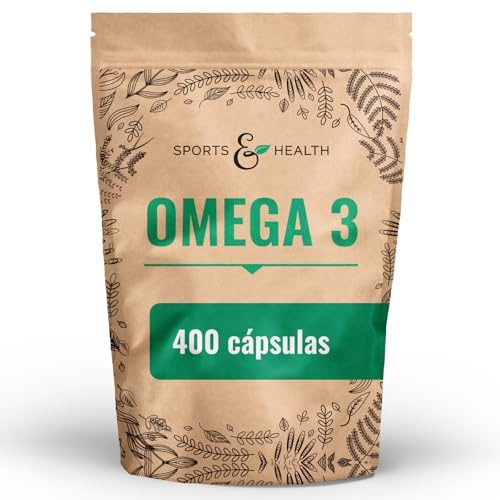 Omega 3 Fischöl Kapseln - 400 Stück 1000 mg 350 mg Omega-3 Fettsäuren | EPA DHA Triglyceride - reines Öl aus nachhaltigem Fischfang - Omega3-Fettsäuren pro Portion hochdosiert
