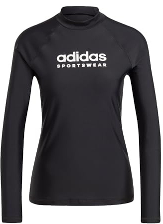 Adidas Damen Long Sleeve Rash Guard, Black, M