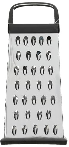 Chef Aid Edelstahl Käsereibe mit rutschfestem Griff – große Gemüsereibe, 20 cm Reibefläche, grob und fein, robuste Küchenreibe für Käse, Schokolade, Gemüse