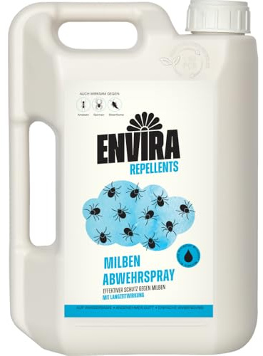 Envira Milbenspray für Matratzen 2 Liter - Hochwirksames Abwehrspray gegen Milben & Hausstaubmilben - Anti Milben Spray - Milbenschutz für Allergiker - Mit dezentem Zitrusduft, geruchsarm