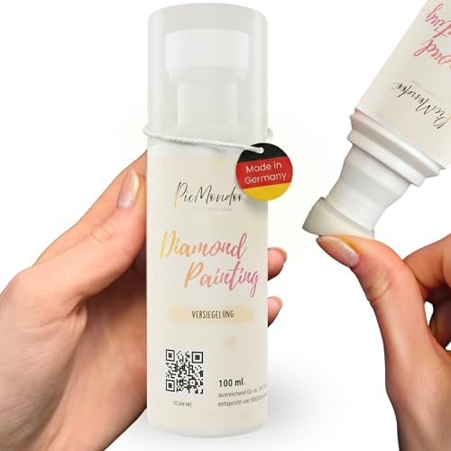 Picmondoo Diamond Painting Versiegelung & Puzzlekleber – Transparente Original-Versiegelung für strahlende & glitzernde Bilder, starker Halt für Steinchen & Puzzleteile, Made in Germany, 100 ml