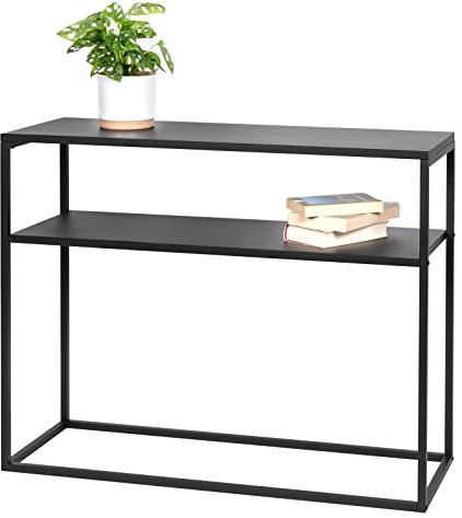 bremermann Konsolentisch mit Ablage, Standregal, Blumenhocker Metall (schwarz)