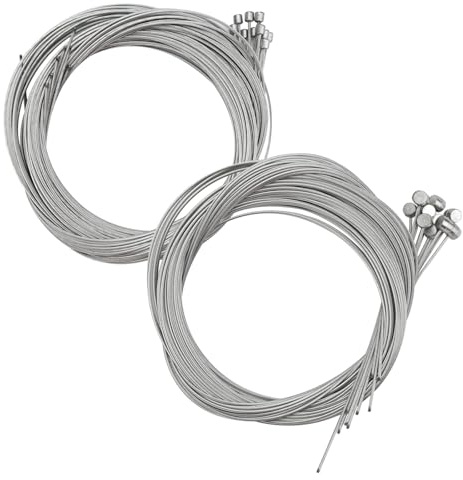 20 Stück Bremszug Schaltzug für Fahrrad, 10 Stk Fahrrad Bremszug 1.8m Lang und 10 Stk Fahrrad Schaltzug 2m Lang, Universal Schaltzugseele Bowdenzug Hinter, für Mountainbike Rennräder Fahrrad