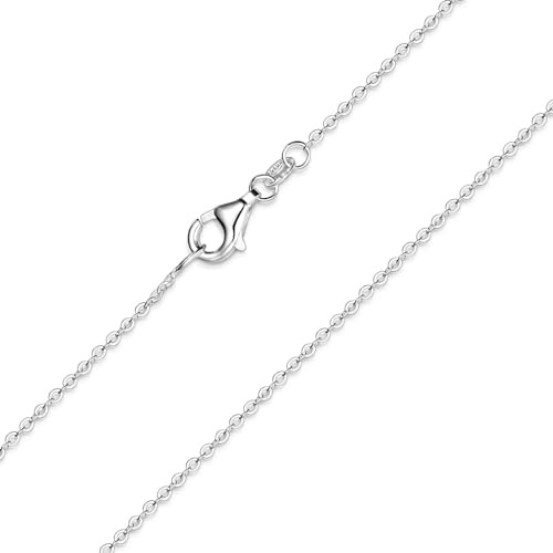 Materia Feine Ankerkette 925 Sterling Silber - 1,2mm Halskette silber in 50 cm K30-50cm