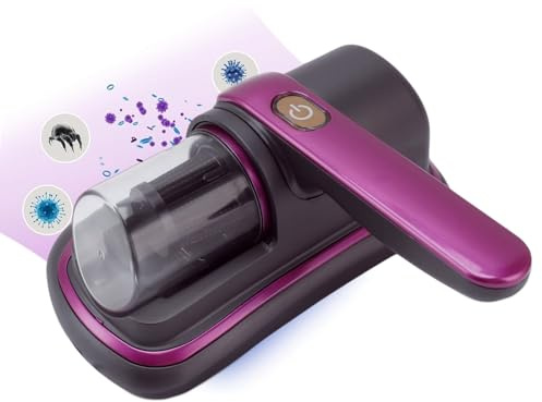 Milbenstaubsauger, 100W Milbensauger Für Matratzen, Tragbarer Kabellos Matratzensauger, 8000pa Handstaubsauger Mit Dauerstaubbehälter Für Matratzen, Sofa, Kissen,Teppiche (Eingebauter 1200mAh Akku)