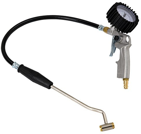HVG Reifenfüller 0-10 bar / 145 psi mit Tankstellenstecker, Manometer Güteklasse 1.6