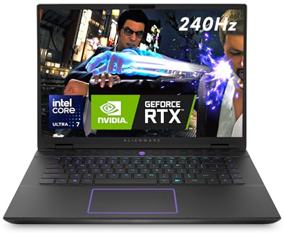 Alienware m16 R2 Gaming Laptop - 16 Inch QHD+ 240Hz, Intel Core Ultra 7 Series 1, 16GB RAM, 1TB SSD, NVIDIA GeForce RTX 4060, Windows 11 Home, German AlienFX Keyboard - Dark Metallic Moon