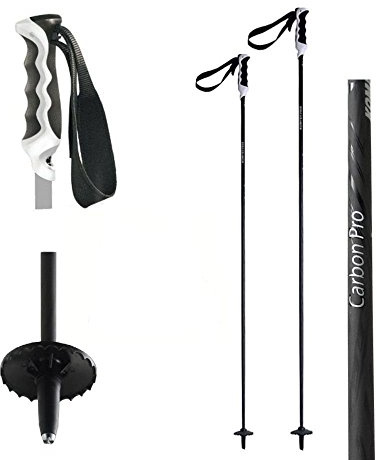 Komperdell Alpin Skistock Carbon Black - Carbon SKISTÖCKE Duplo-Griff