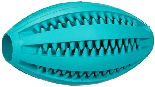 TRIXIE Hundespielzeug Denta Fun Rugby, mit Minzgeschmack – 11 cm | Zahnpflege-Kauartikel mit strukturierter Oberfläche – sorgt für frischen Atem und sinnvolle Beschäftigung zwischendurch