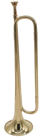 Btuty Trompete, Messingmaterial mit Ausguss, für Schulband/Militär-Orchester, für Anfänger/Studenten/Berufstätige, Militär-Signalhorn-Trompete, Kavallerie Trompete Instrument Bugle Horn