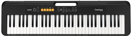 Casio Casiotone CT-S100 Keyboard mit 61 Standardtasten, 122 Sounds & 61 Begleitrhythmen, schwarz