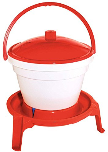 Kerbl Geflügeltränke Geflügeltränkeeimer, Tragebügel, automatische Wasserzufuhr, 12 Liter