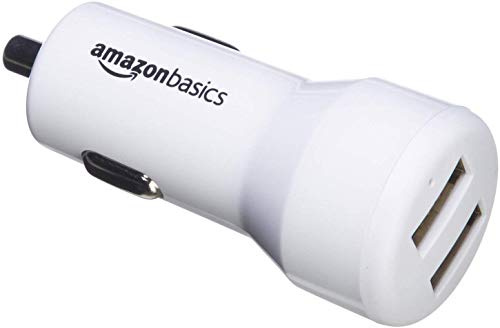 Amazon Basics 30W USB Car Charger, 1 USB-C (18W) Cable with Power Delivery and USB-A (12W) Port - Black