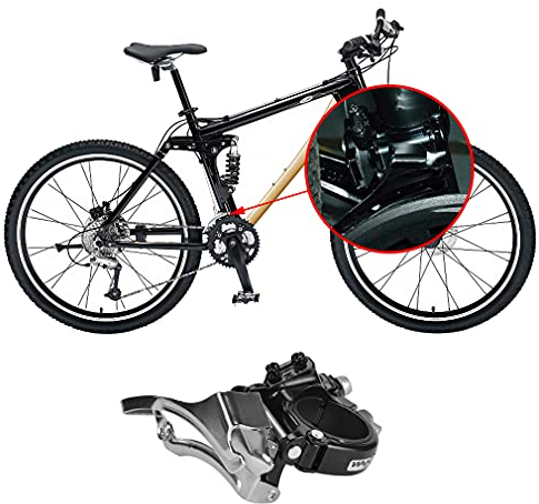 BESNIN Fahrrad Umwerfer für 3 Gang Kurbelgarnitur 11T-Kassette max. Umwerfer vorn geeignet für 48T Kurbelgarnitur max