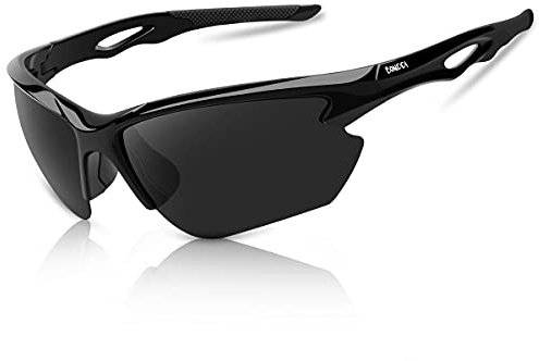 BONDDI Fahrradbrille, Sportbrille für Herren Damen, TR 90 Unbreakable Frame Polarisierte Sportsonnenbrille mit UV400 Schutz, für Radfahren Golf Baseball Laufen Wandern