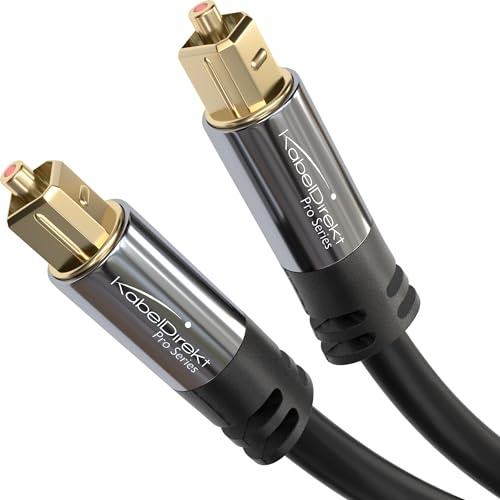 KabelDirekt – TOSLINK-Kabel, optisches Audiokabel – 3m – Glasfaserkabel für Soundbar (TOSLINK auf TOSLINK, digitales S/PDIF-Kabel, Stereoanlage/Verstärker, Heimkino, Xbox One/PS4)