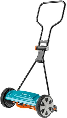 Gardena Classic Spindelmäher 400: Handrasenmäher mit 40cm Arbeitsbreite für bis zu 200 m² Rasenfläche, Messerwalze aus Qualitätsstahl, berührungslose Schneidetechnik, geräuscharm und präzise (4018-20)