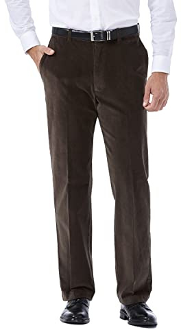 Haggar Herren-Hose, Premium-Stretch-Kord, Klassische Passform