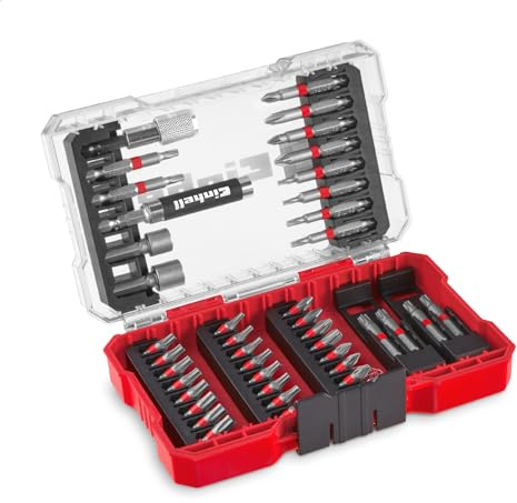 Original Einhell M-CASE 42er Bit-Set | 25er und 50er Bits, Magnethalter, Steckdosen, Quick-Change-Bithalter