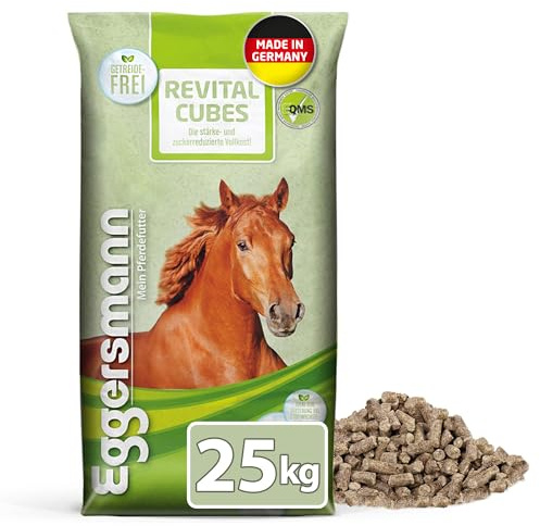Eggersmann Mein Pferdefutter ReVital Cubes 25 kg | Getreidefreies Futter – Zur Unterstützung bei Stoffwechselproblemen – Stärke- & zuckerreduziertes Ergänzungsfuttermittel