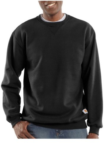 Carhartt, Herren, Weites, mittelschweres Sweatshirt mit Rundhalsausschnitt, Schwarz, L