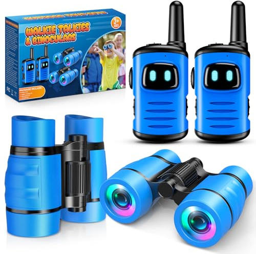 Dislocati Walkie Talkie Kinder, Outdoor Spielzeug ab 3-9 Jahre Junge Fernglas für Kinder Geschenke Junge 3-9 Jahre Garten Spielzeug Kinder für Draußen Kinderspielzeug ab 3-10 Jahre Outdoor Spiele