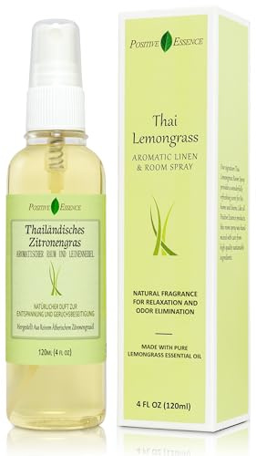 Lemongrass Raumduft – Zitronengras Raumspray & Textilspray, 120 ml | Lemongrass Raumduft mit frischem Zitronengrasduft – Raumspray, Textilspray, Kissenspray und Leinenspray