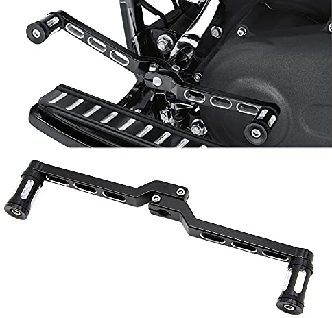 Dreamseek Motorrad Schalthebel + Schaltrasten für Harley Softail Touring Road King Electra Street Tri Glide FLHX Trikes Fersen Zeh Schaltknüppel Schaltgestänge Pedale Trimm CNC (Schwarz)