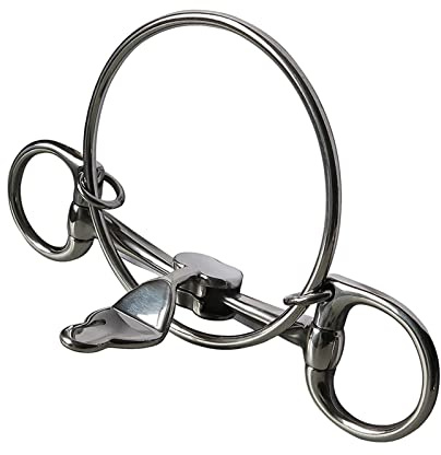 Gralara Pferdegebiss Pferdemaulgebiss Allzweck mit Kinnhaken Kette Pferderinge Gebissringe Trensengebisse