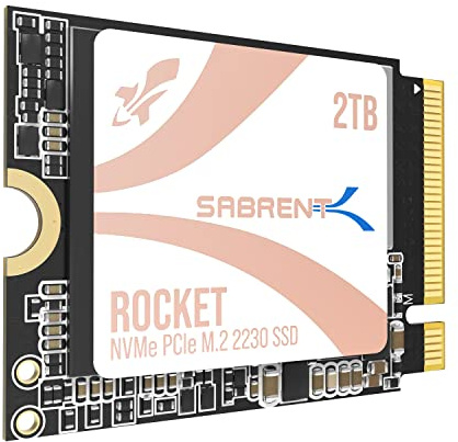 SABRENT Q4 2230 M.2 NVMe Gen 4 2 TB interne SSD 5000 MB/s Lesen PCIe 4.0 X4 M2 Solid State Drive kompatibel mit Steam Deck, ASUS ROG Ally, Mini-PCs [SB-213Q-2TB]