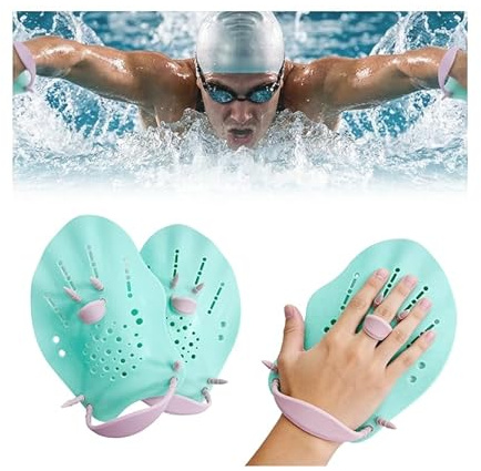 NiceNaiils 1 Paar Hand Paddles Schwimmen, Handpaddel zum Schwimmen, Schwimmen Zubehör, Pool-Trainingsgerät, für Erwachsene, Kinder, Unisex