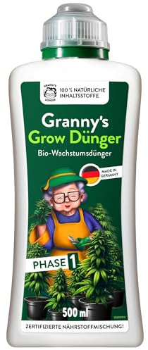 GRANNY’S ® Grow Dünger - Bio-Wachstumsdünger - Zertifitierte Nährstoffmischung - Made in Germany